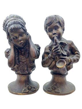 Universal Statuary Kendrick Vintage Boy & Girl Jazz Figurines Chicago 70s